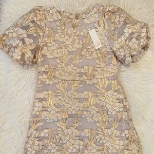 GB Girls "Dress in metallic Floral"